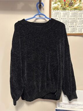 Soft/fuzzy black sweater